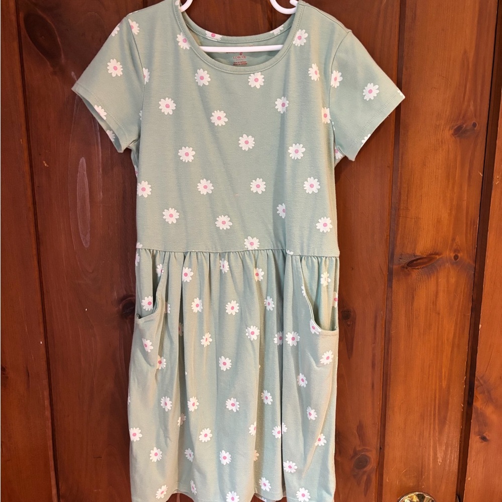 Cat & Jack Mint Green Floral Kids Dress